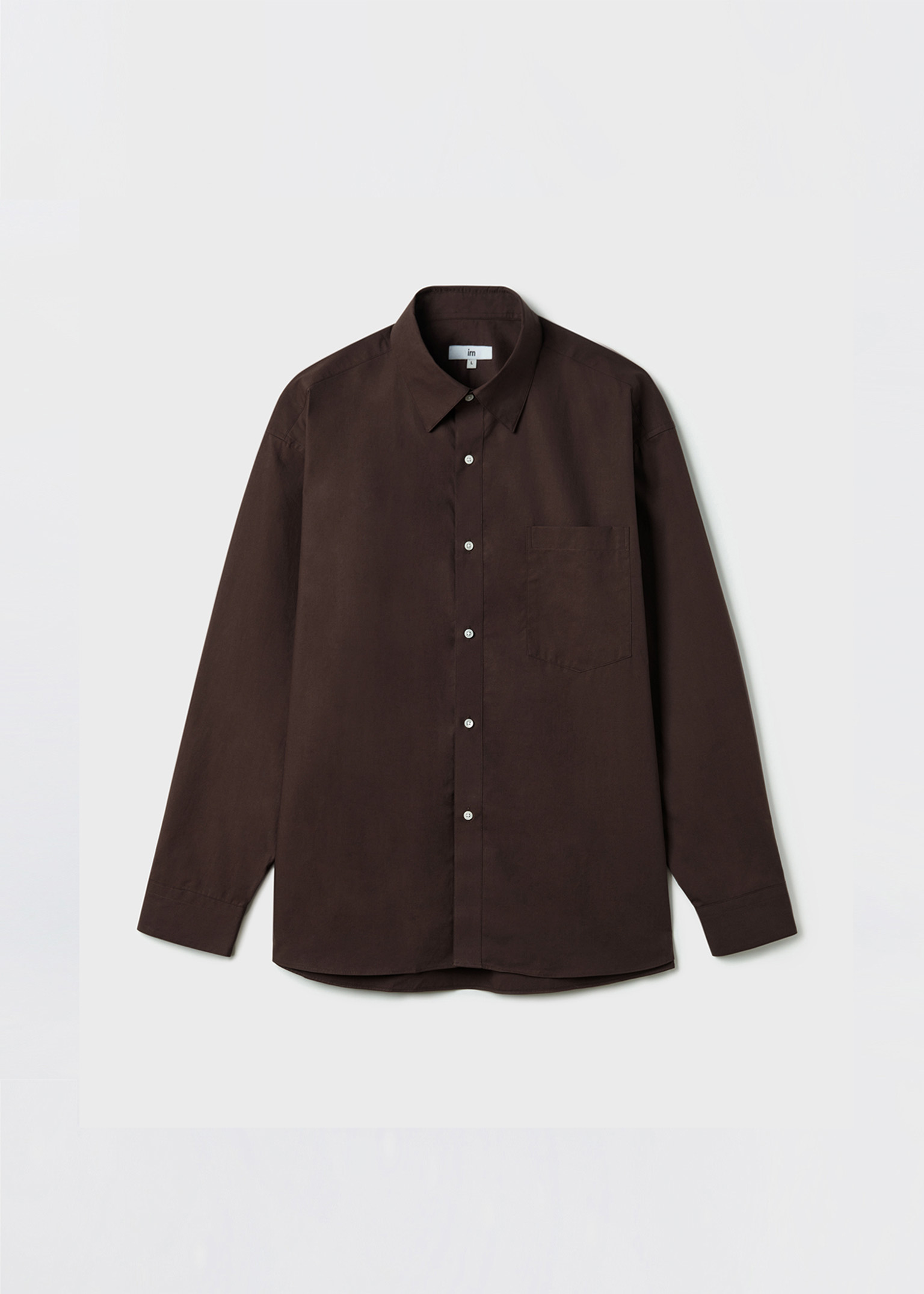 [이른(irn) x hyeonkim]  Spring Shirt - Brown[40수 고밀도, 세련된 색감, 기분 좋은 착용감]